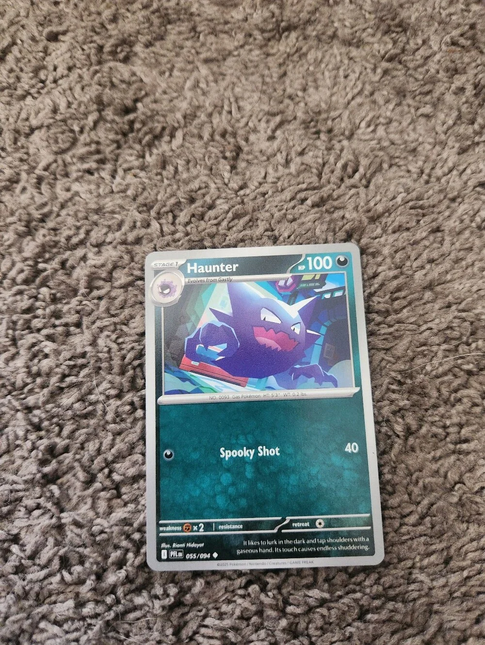 Haunter Pokemon Card! Holo/Reverse